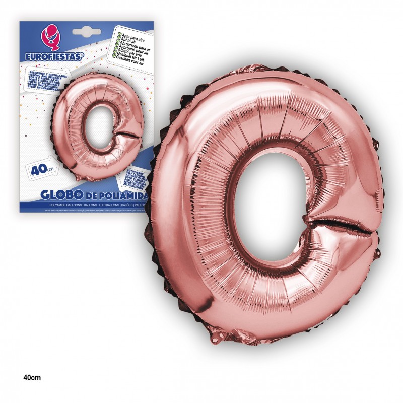 Globo poliamida ouro rosa 40cm o
