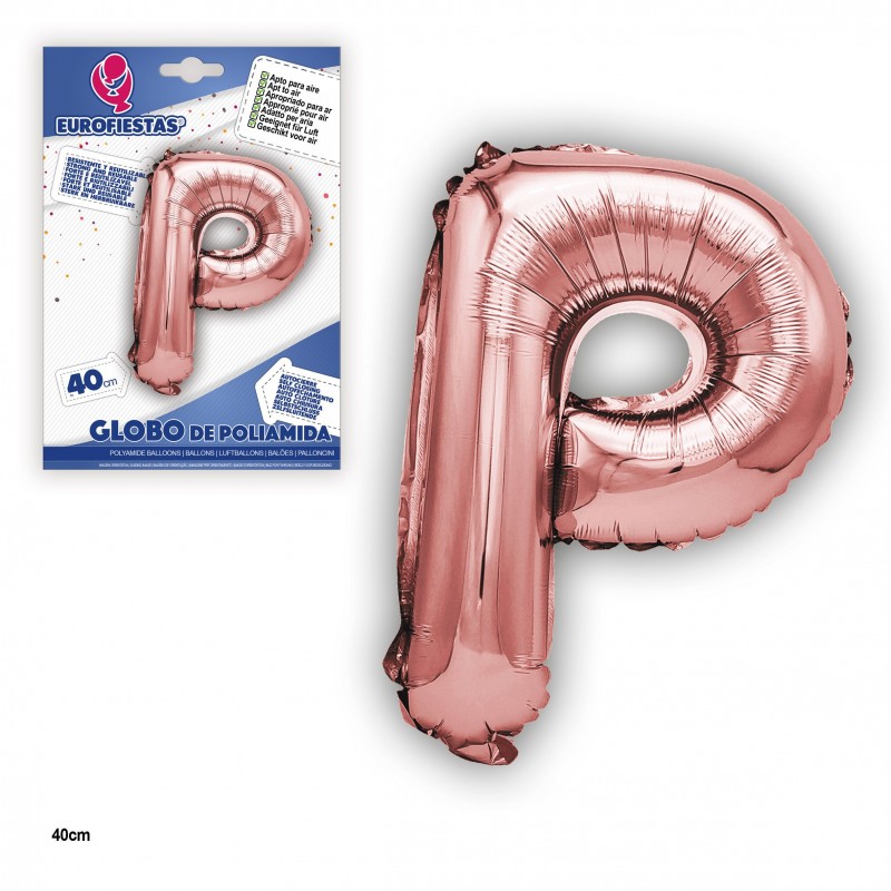 Globo poliamida ouro rosa 40cm p
