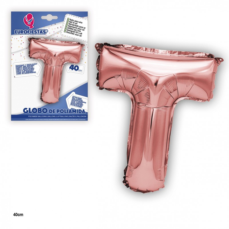 Globo de poliamida ouro rosa 40cm t