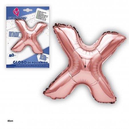 Globo poliamida ouro rosa 40cm x