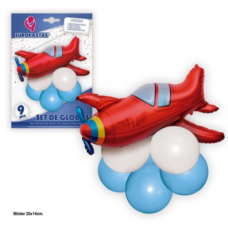 Conjunto De Balões De 9 Peças Para Avião