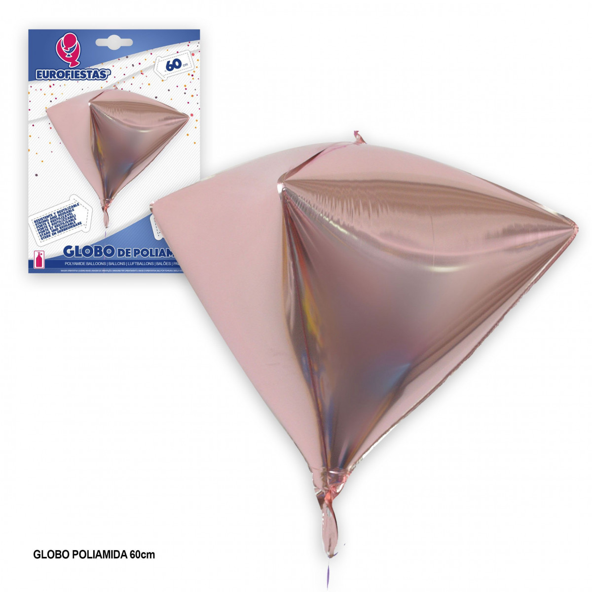 Globo 4d triângulo ouro rosa