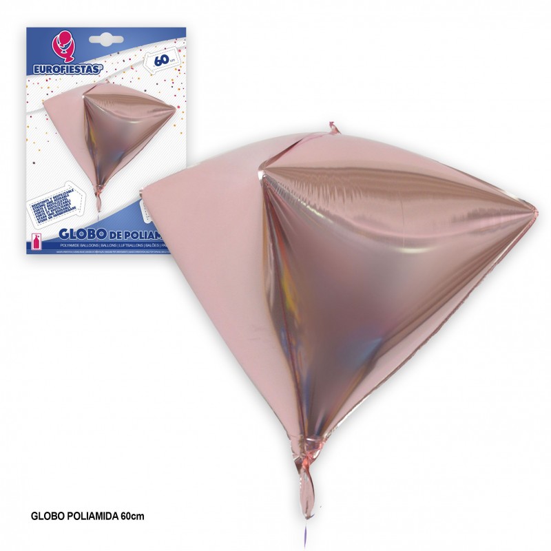 Globo 4d triângulo ouro rosa