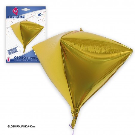 Balão de triângulo dourado 4d
