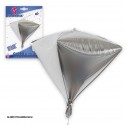 Balão triângulo prateado 4D