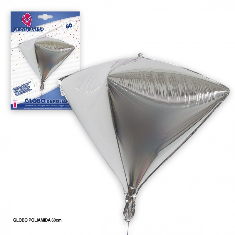 Balão triângulo prateado 4D