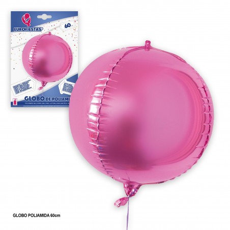 balão alumínio redondo rosa uma menina