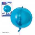 Balão azul claro redondo 4D