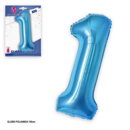Balão de poliamida azul de 1 m 1