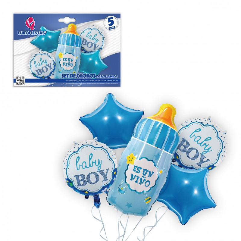 Conjunto de balões de poliamida para bebê menino mamadeira