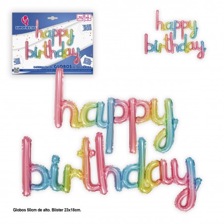 Definir tons de feliz aniversário para balões de poliamida