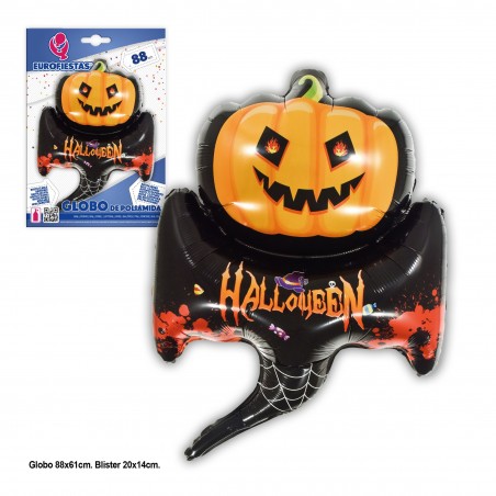 Globo de poliamida 88x61cm abóbora fantasma halloween