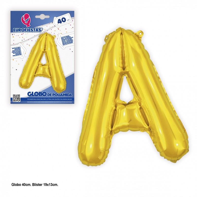 Globos de poliamida 40cm. ouro brilho a