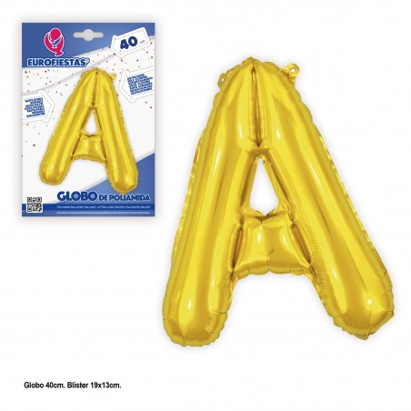 Balões de poliamida de 40 cm. brilho dourado a