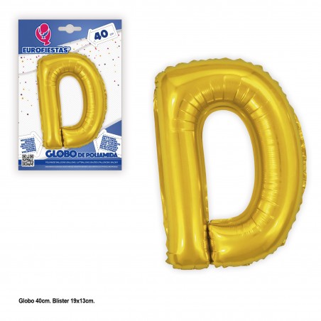 Globos de poliamida 40cm. ouro brilho d