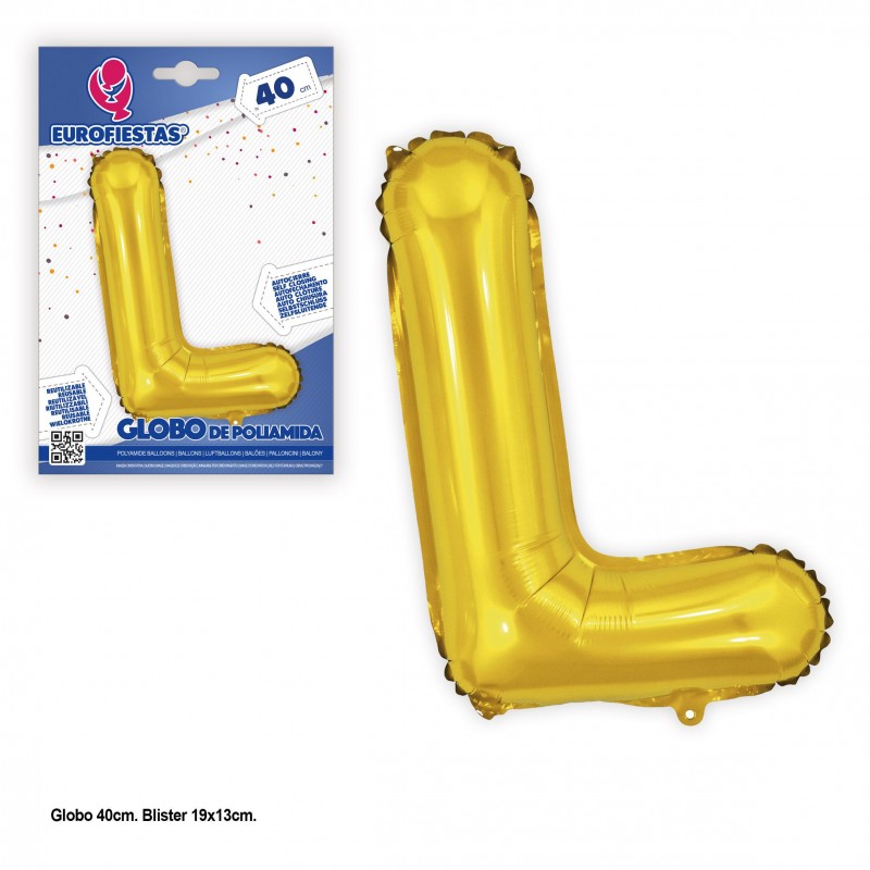 Globo poliamida 40cm. ouro brilho l
