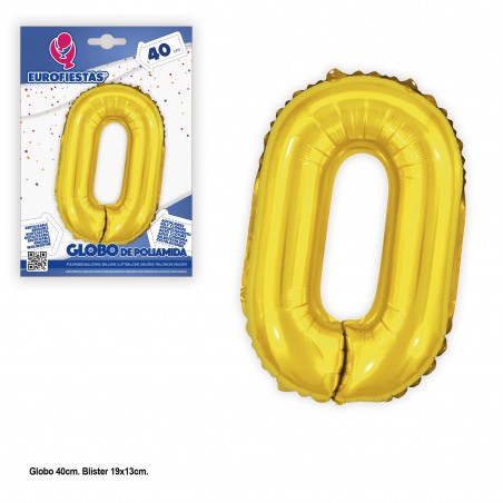 Balões de poliamida de 40 cm. brilho dourado ou