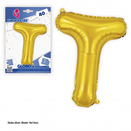 Balões de poliamida de 40 cm. brilho dourado t
