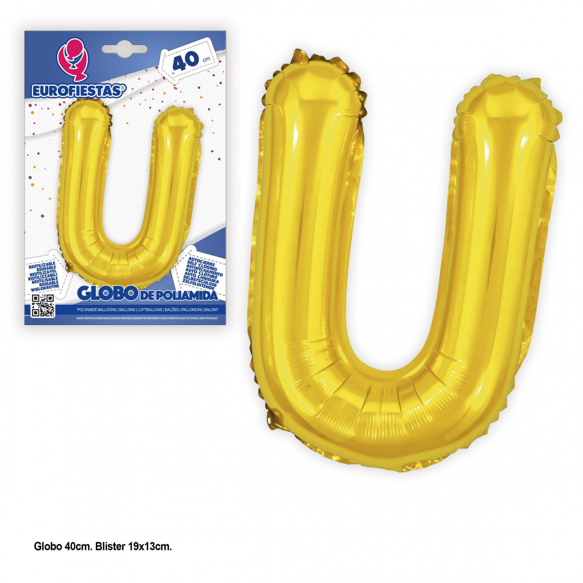 Globos de poliamida 40cm ouro brilho u