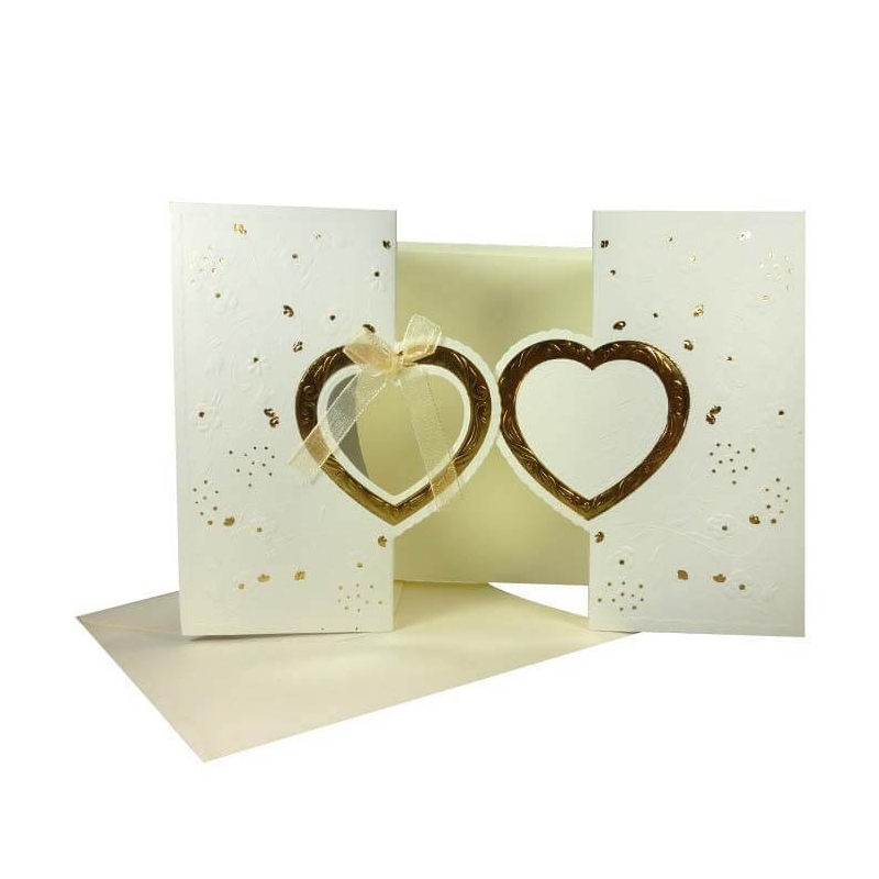 Convites de casamento baratos golden