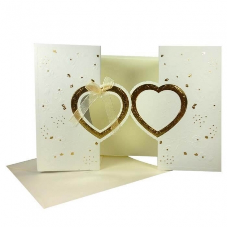Convites de casamento baratos golden