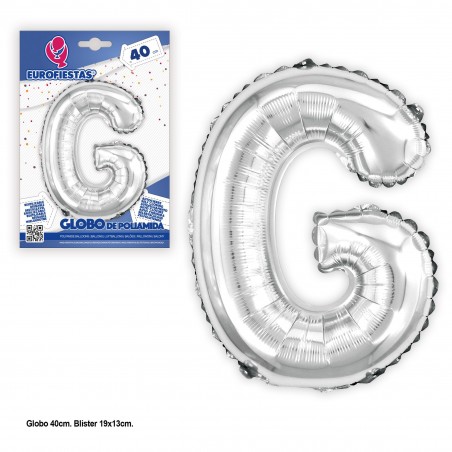 Globo de poliamida 40cm. prata brilho g
