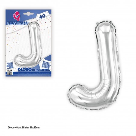 Globos de poliamida 40cm prata brilho j