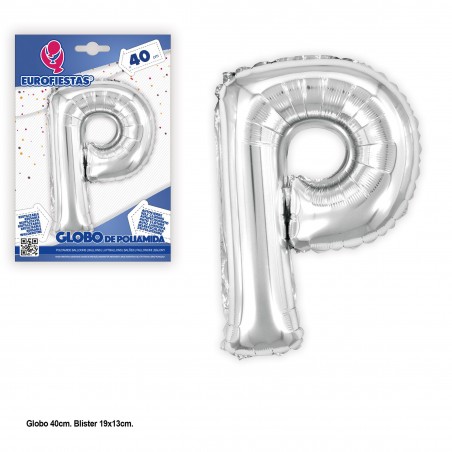 Balões de poliamida de 40 cm. brilho prateado p