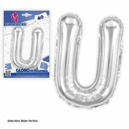 Balões de poliamida de 40 cm. brilho prateado u
