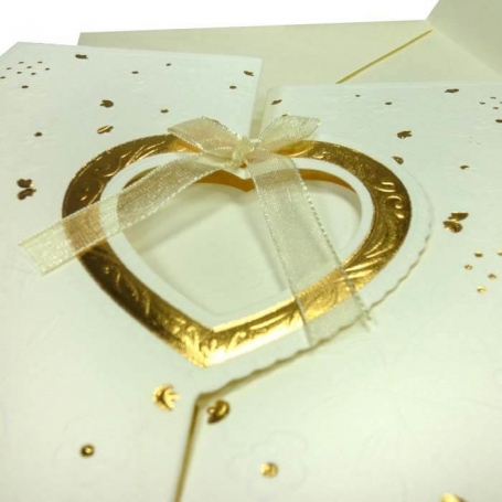 Convites de casamento baratos golden