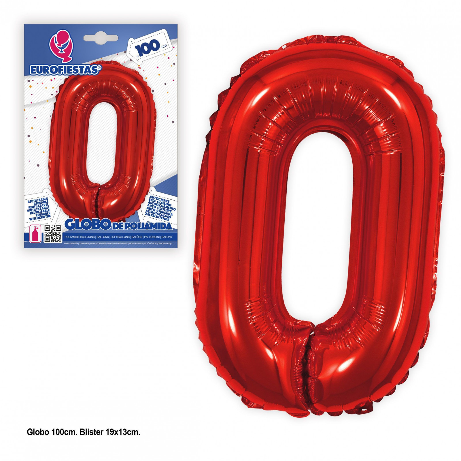Balão poliamida 1m vermelho 0