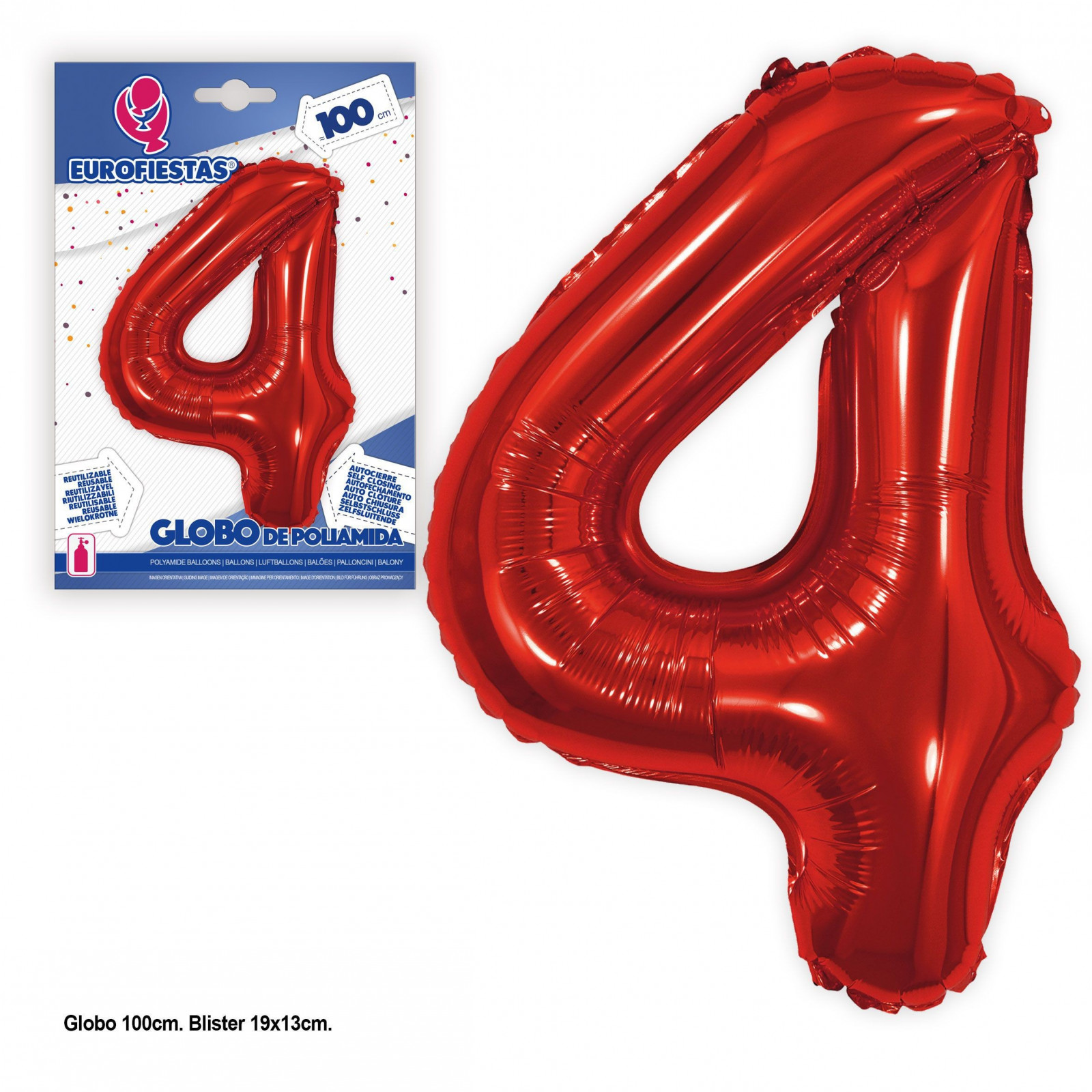 Globo poliamida 1m vermelho 4