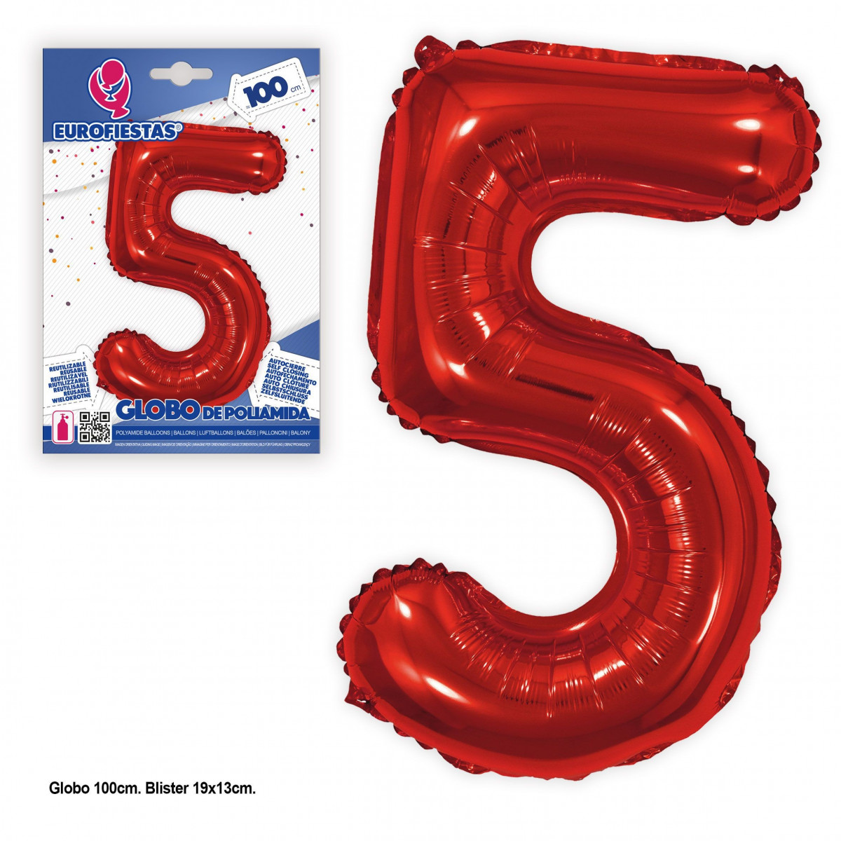 Globo poliamida 1m vermelho 5