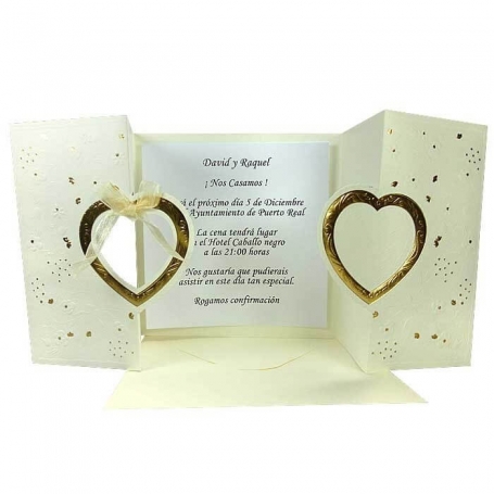 Convites de casamento baratos golden