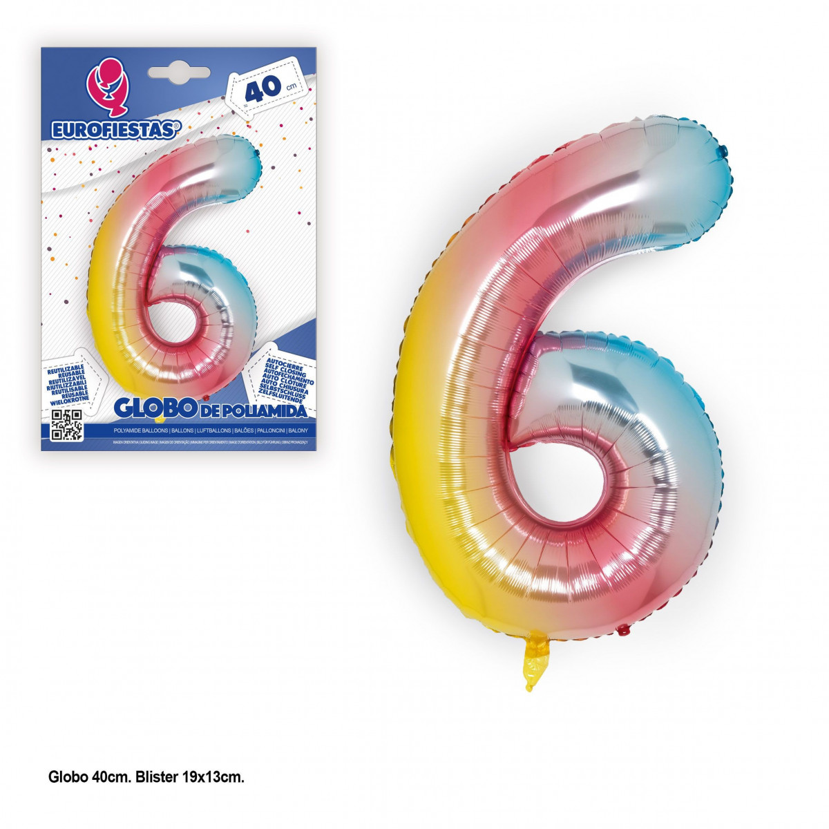 Globo poliamida 40cm tons 6