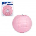 Lanterna redonda 25cm rosa