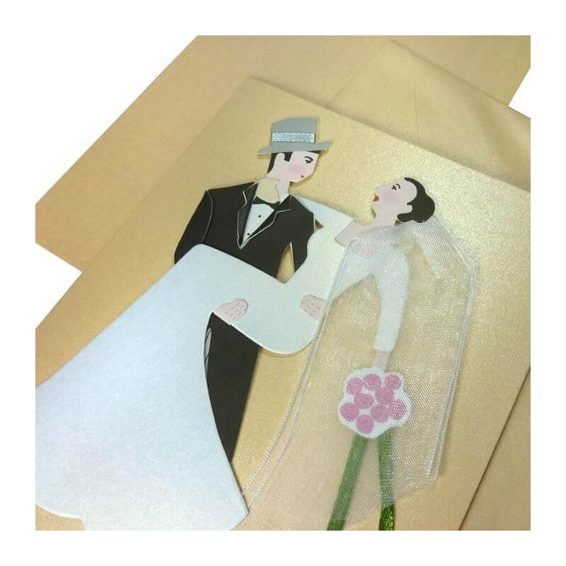 Convites de casamento noivos simpáticos