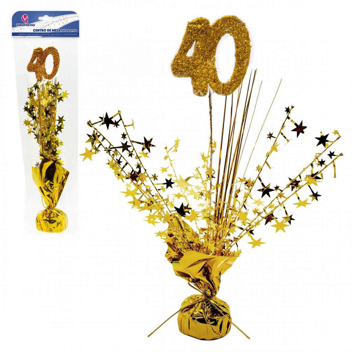Peça central 40 ouro