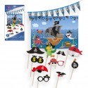 Conjunto de pôster de aniversário de piratas