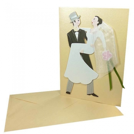 Convites de casamento noivos simpáticos