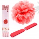 Colar pompom 1u.40cm vermelho