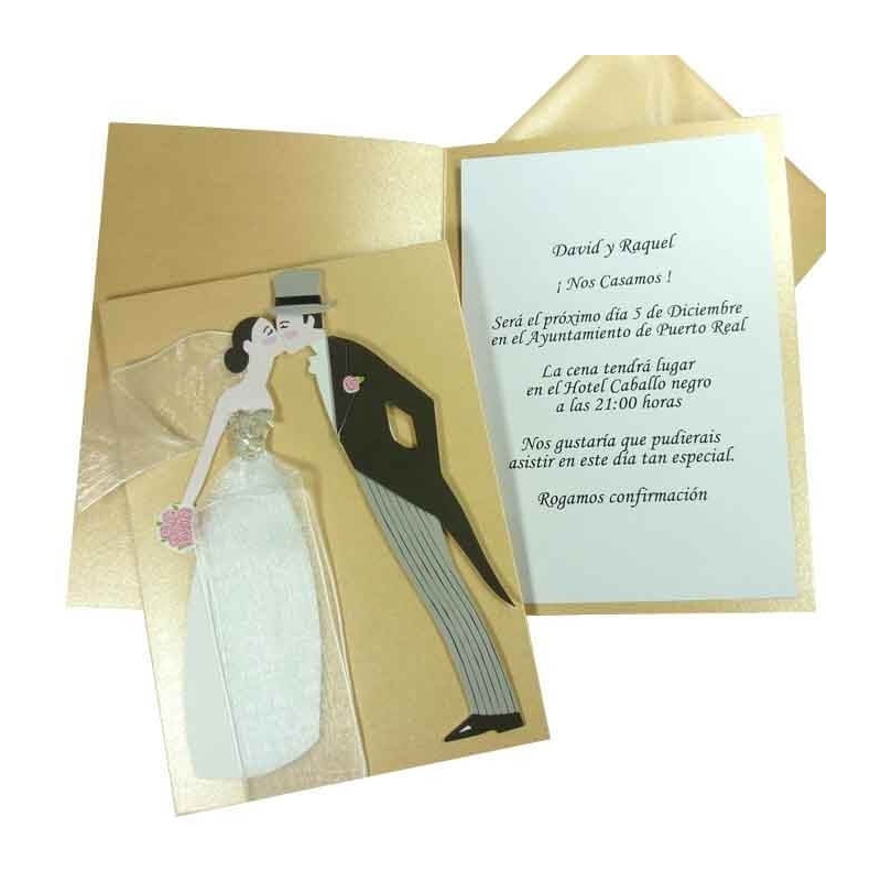 Convites de casamento beijo