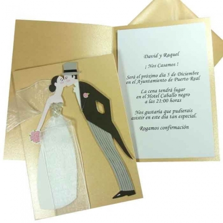 Convites de casamento beijo