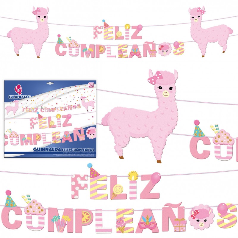 Feliz Aniversário Lhama Garland