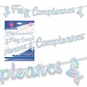 Madrepérola sereias feliz aniversário guirlanda