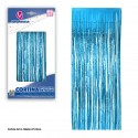 Cortina decorativa franja azul claro