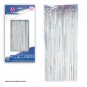 Cortina de franjas 2x1 pontinhos prata