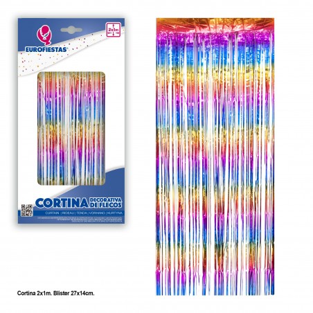 Cortina franjas 2x1 tons de cor