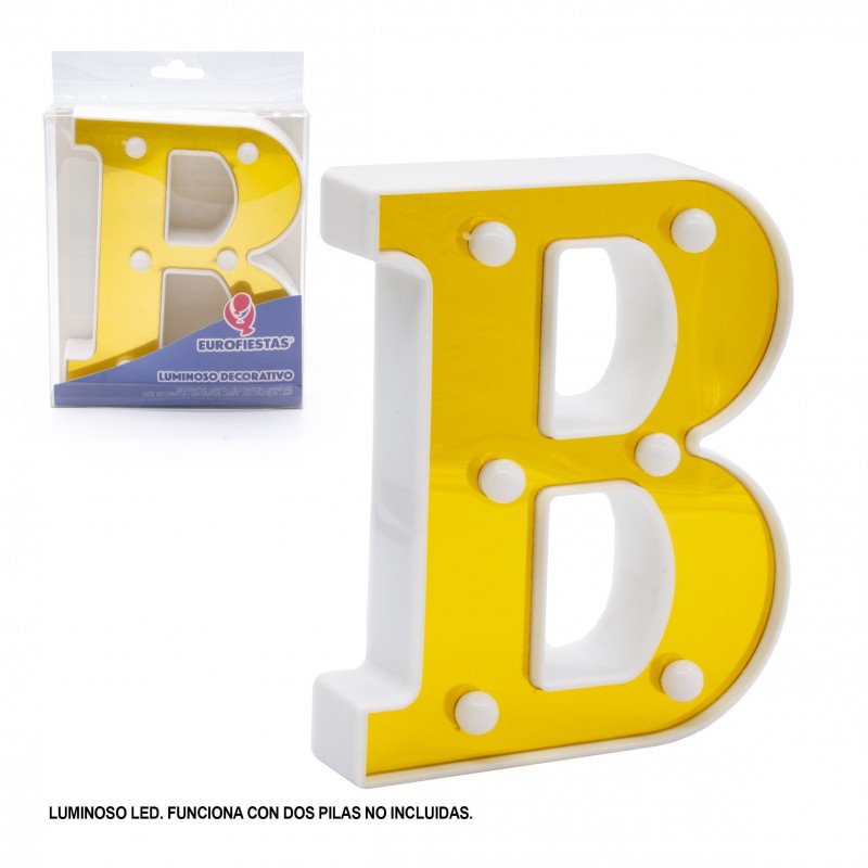 Letra led 16cm ouro b