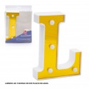 Letra led 16cm ouro l